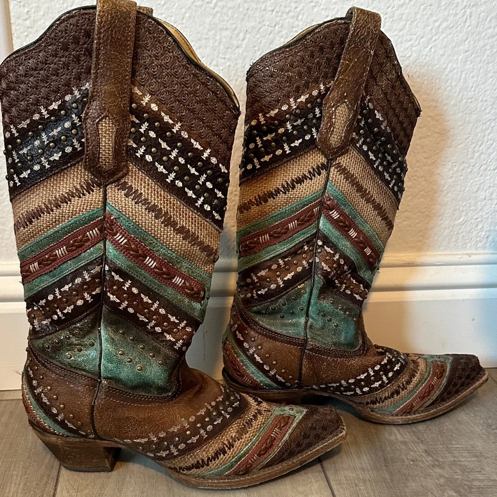 Corral Multicolor Western Heeled Boots - Picture 5 of 8